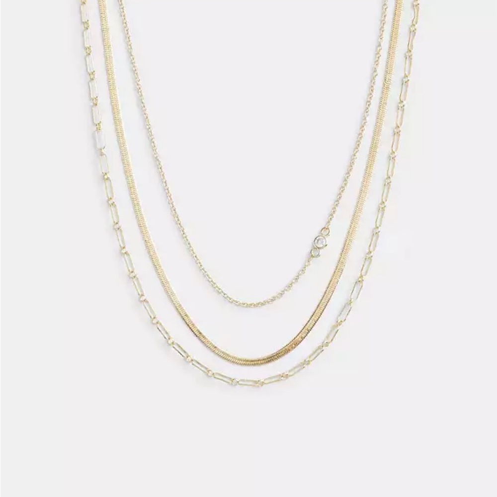 Coach Delicate Layered Chain Necklace,nwt !